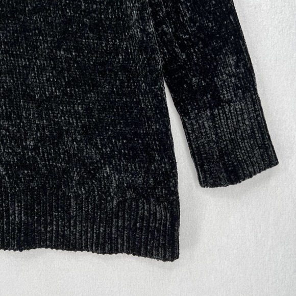 ARITZIA WILFRED Sweater Womens Small Black Chenille V-neck Chunky Oversized - Picture 4 of 11